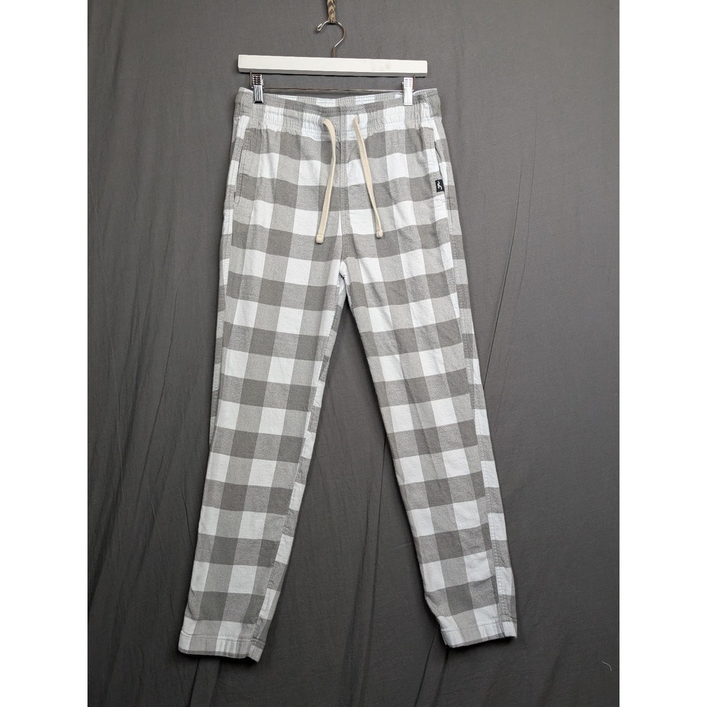 Hollister Flanel Pajama Pants Gray & White Plaid Size Small